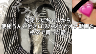 特定したギャルから便秘うんこ付きロリパンツとオナ動画を格安で買った話